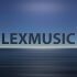 An abstract background graph in blue and white with an inscription LEXMUSIC